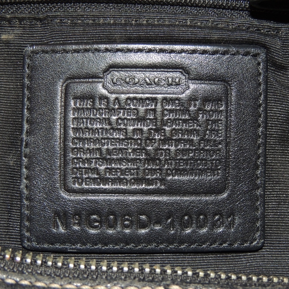Genuine Coach Black Leather Soho Hobo Handbag - Picture 5 of 6
